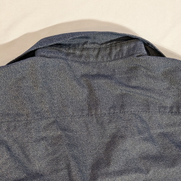 Perry Ellis Blue Button-Up Short Sleeve Shit, Slim Fit, Size S - Picture 10 of 15